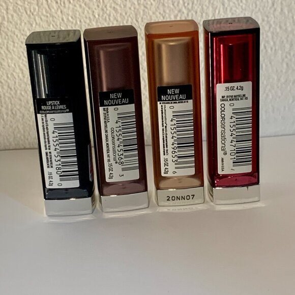 Maybelline Color Sensational Lipstick SET 4 New Flawed Violet Sugar Beige Green - Picture 2 of 13